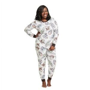 NEW! Women's Disney 100 Character Mash-Up 2pc Pajama Set - Mickey, Stitch, Yoda